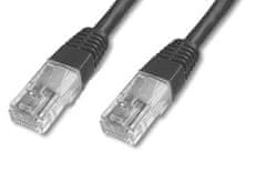 PremiumCord kabel UTP RJ45, kat.5e, 2m, černý