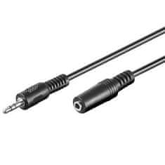 PremiumCord kabel Jack 3.5mm, M/F, 5m