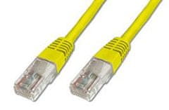 PremiumCord kabel UTP RJ45, kat.6e, 0.5m, žlutý