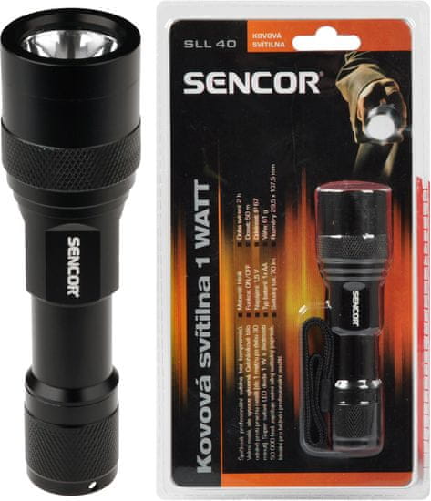 SENCOR SLL 40 Svítilna Profi 1WATT 1xAA