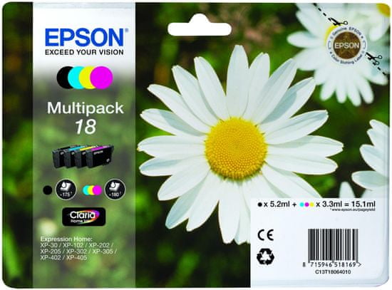 Epson T1806, C/M/Y/K pack (C13T18064010)