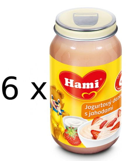 Hami Jogurtový dezert s jahodami - 6 x 190g