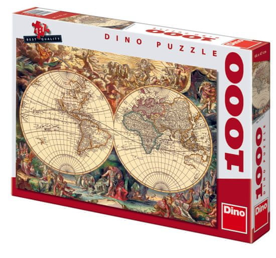 Dino Puzzle Historická mapa, 1000 dílků