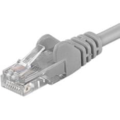 PremiumCord Patch kabel UTP CAT6, 10 m, šedý