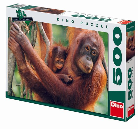 Dino Orangutani puzzle, 500 dílků