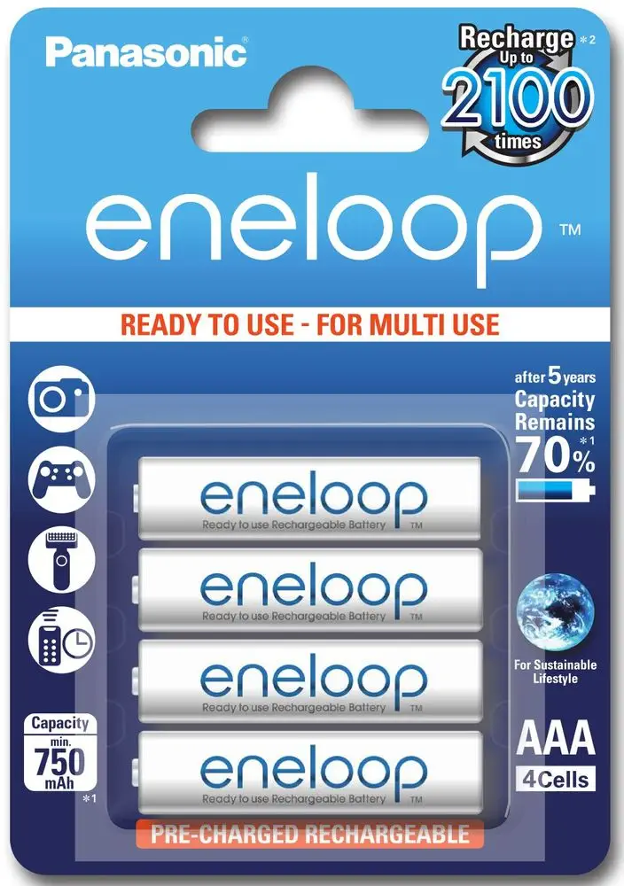 Panasonic AAA 4ks 750 mAh Eneloop (BK-4MCCE/4BE)