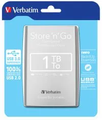 Verbatim Store 'n' Go 1TB, stříbrná (53071) - rozbaleno