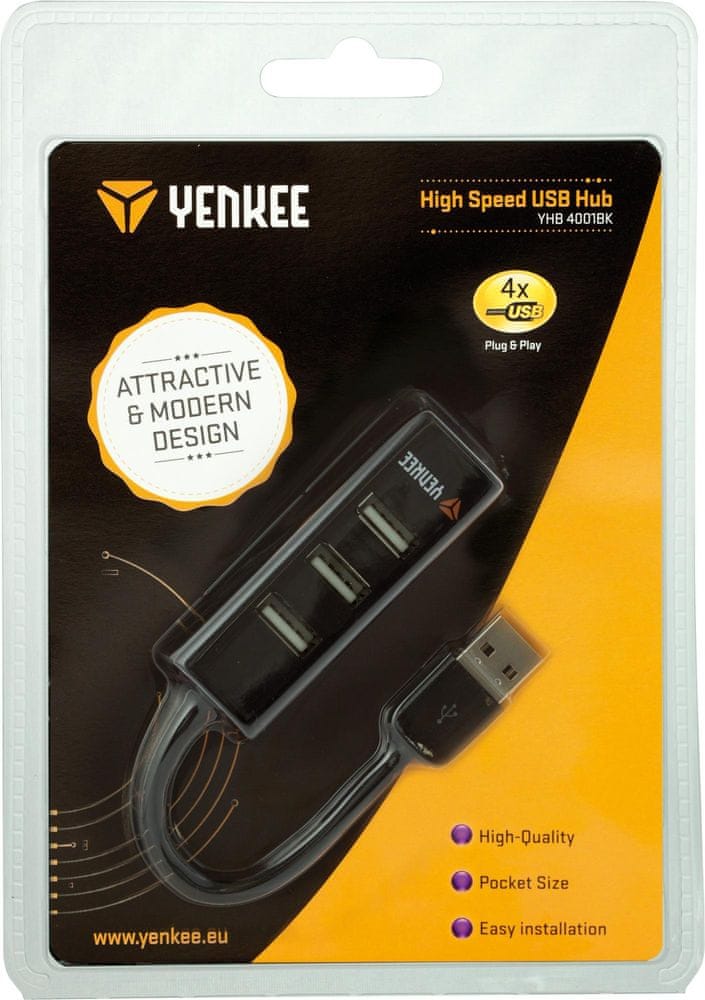 Yenkee Hub 4xUSB 2.0 (YHB 4001BK)