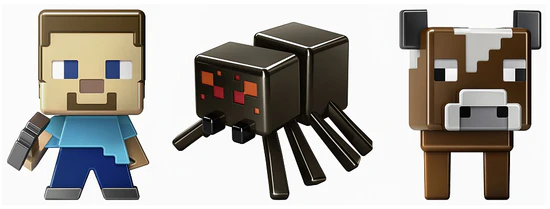 Mattel Minifigurky Minecraft 3ks