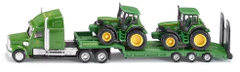 SIKU Farmer - Tahač s podvalníkem a traktory John Deere, 1:87