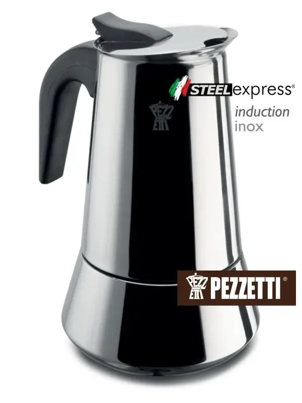 Pezzetti Steelexpress nerez moka konvice, 10 šálků, 500ml