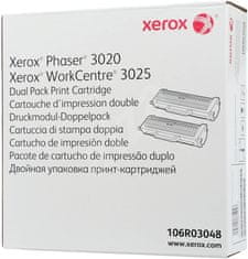 Xerox 106R03048, černý pro Phaser 3020, WorkCentre 3025 dualpack (2x 1.500 str.)