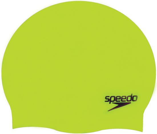 Speedo Plain Moulded Silicone Cap Yellow