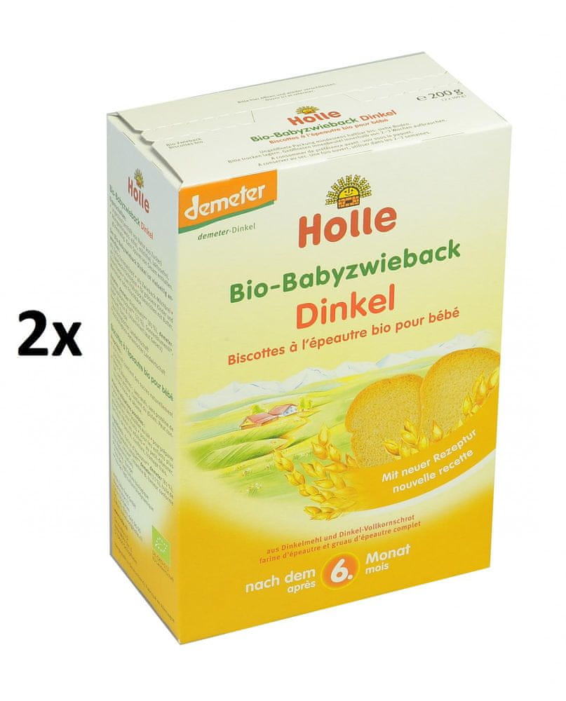 Holle BIO Dětské špaldové suchary 2 × 200g