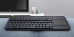 Logitech Wireless Touch Keyboard K400 Plus CZ černá (920-007151)