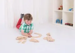 Bigjigs Rail Dřevěné vláčkodráhy Set 24 dílů