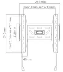 GoGEN Fixní držák pro TV 23" - 42", GOGDRZAKFIXM2, černý