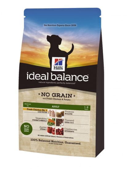 Hill's Canine Ideal Balance Adult NO GRAIN kuře & brambory 12 kg