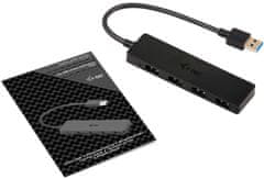 I-TEC USB 3.0 SLIM HUB 4 Port passive - Black - rozbaleno