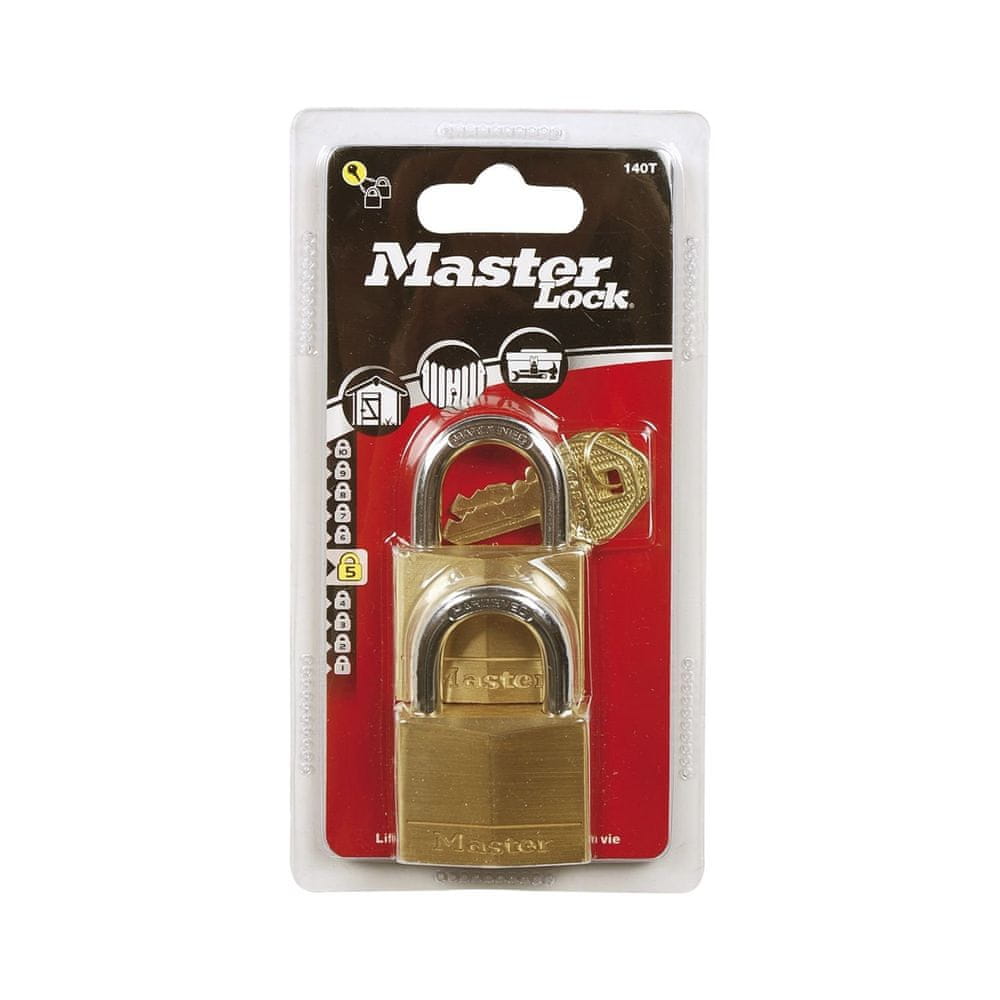 Master Lock Visací zámek mosazný 2x40mm (140EURT)