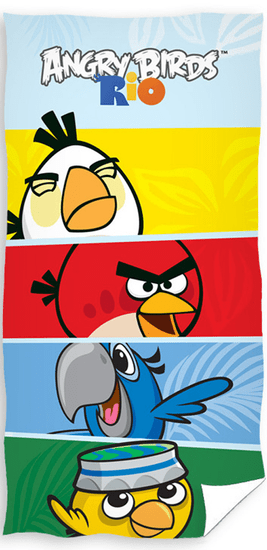 Carbotex Dětská osuška Angry Birds Check 70x140cm