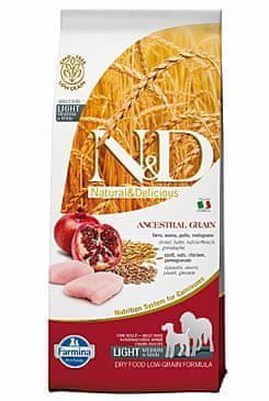 N&D LG DOG Light M/L Chicken & Pomegranate 12 kg