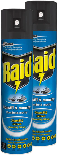 Raid sprej proti létajícímu hmyzu 2x400 ml