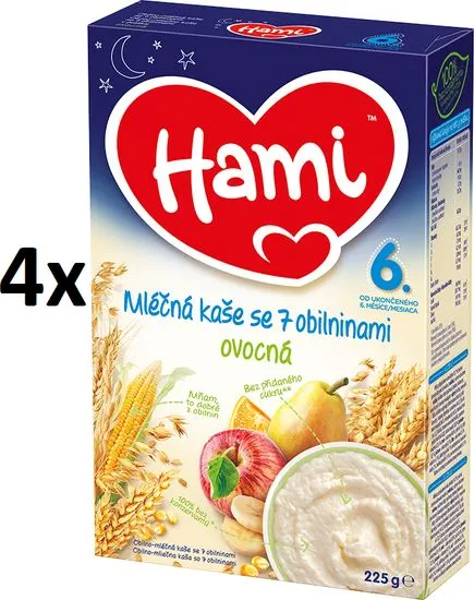 Hami kaše na Dobrou noc ovocná 4 x 225g