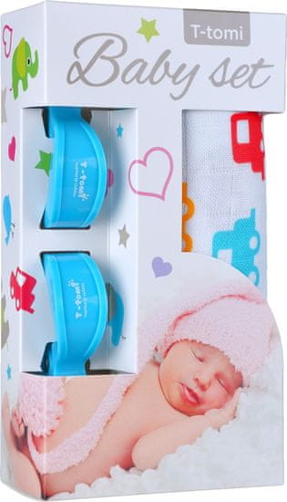 T-Tomi Baby set - bambusová osuška + kolíček