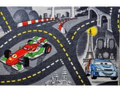 Vopi Dětský koberec The Wolrd of Cars 97 šedý 140x200 cm