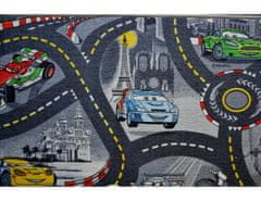 Vopi Dětský koberec The Wolrd of Cars 97 šedý 140x200 cm