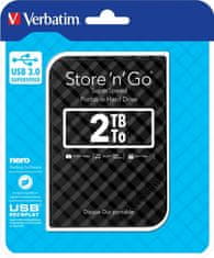 Verbatim Store'n' Go GEN2 2TB / Externí / USB 3.0 / 2,5" / Black (53195)