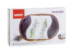 Banquet Mísa v košíku LAVENDER 30,5 cm, 4 díly