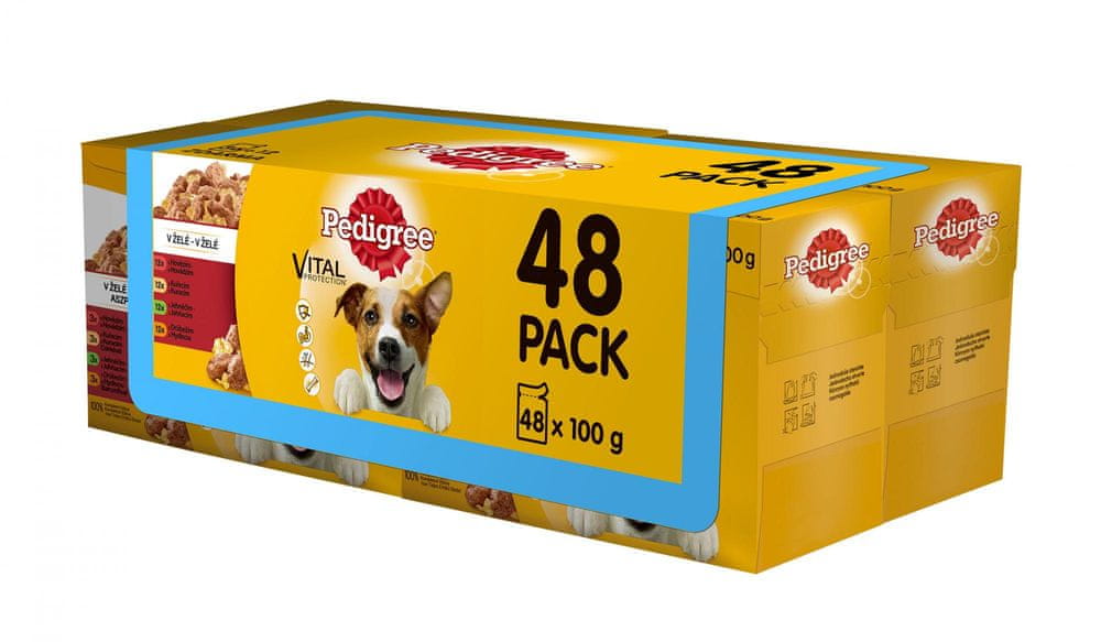 Pedigree Vital Protection kapsičky masový výběr v želé pro dospělé psy 48 x 100g