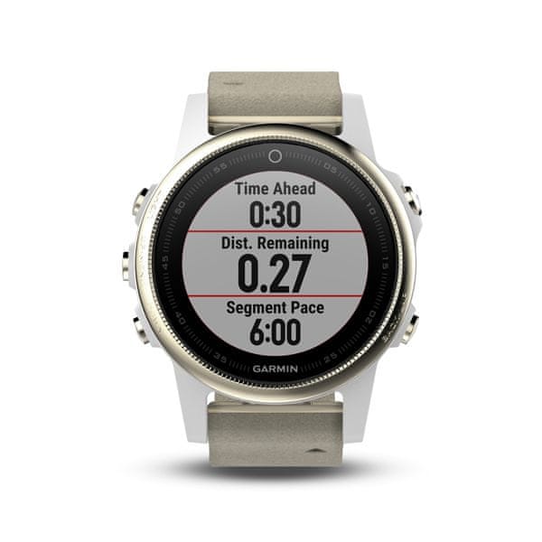 Garmin Fénix 5S Sapphire, Goldtone, Grey band - zánovní | MALL.CZ