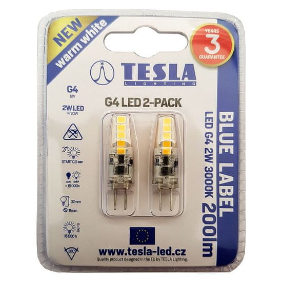 Tesla Lighting LED žárovka G4, 2W