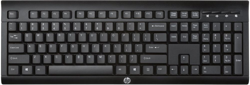 HP K2500 bezdrátová klávesnice, černá (E5E78AA) - rozbaleno
