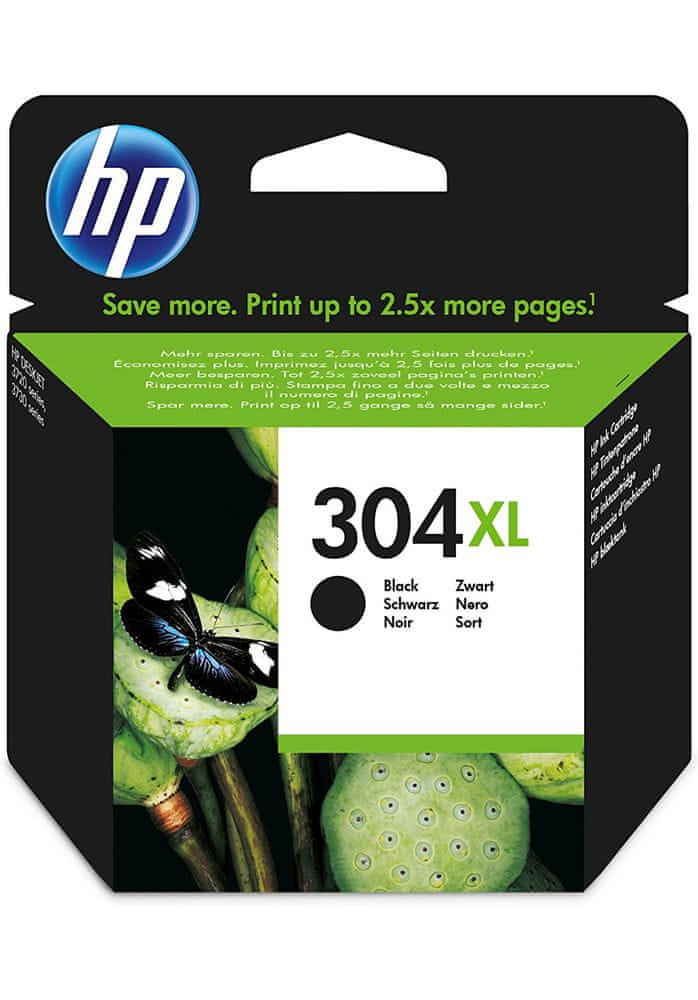HP Inkoustová náplň HP 304XL černá(N9K08AE) - rozbaleno