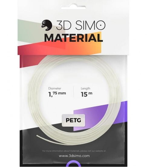 3Dsimo Filament PETG/PLA - bílá 15m