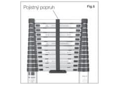 G21 Teleskopický žebřík / štafle GA-TZ12-3,8
