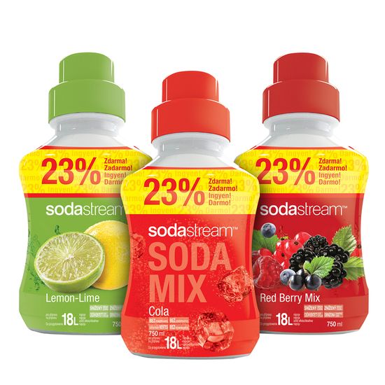 SodaStream Sada 2+1 SHOP MIXV ColRedLem 750ml SODA