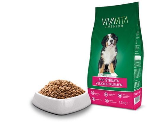 Vivavita granule pro štěňata velkých plemen 15 kg