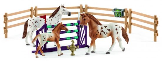 Schleich 42433 Set appalosští koně a tréninkové příslušenstí