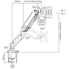 MAX stolní držák pro LCD monitor 13 – 27“ - rozbaleno