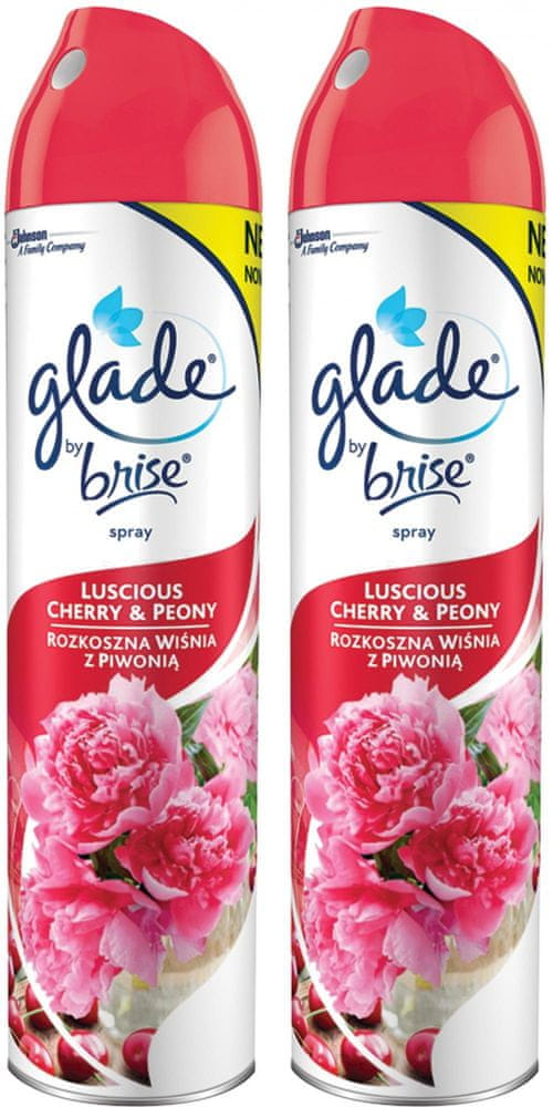 Glade Spray Svůdná pivoňka a višeň 2x 300 ml