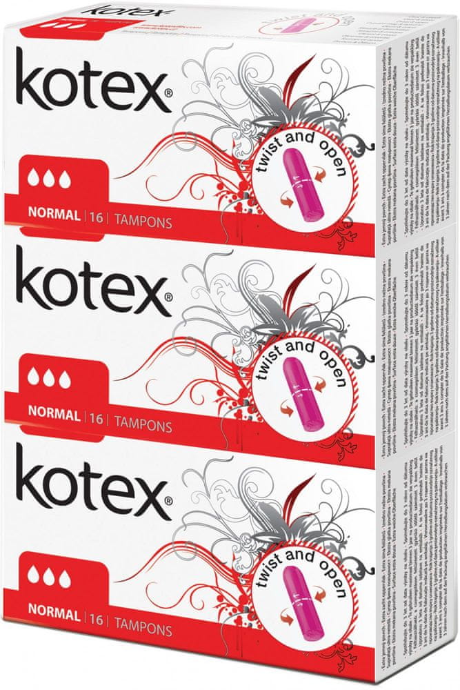 Kotex Tampony Normal 3x 16 ks