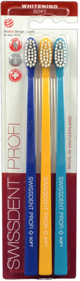 Swissdent Profi Whitening Soft 3 ks (dark blue, yellow, turqoise)