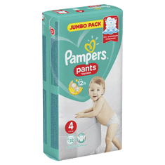 Pampers Pants 4 Maxi (9-15 kg) Jumbo Pack - plenkové kalhotky 52 ks