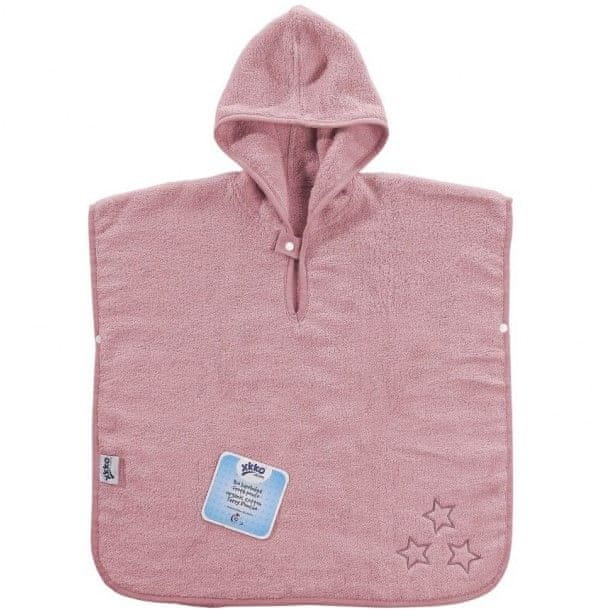 XKKO Froté pončo z BIO bavlny Organic, Baby Pink