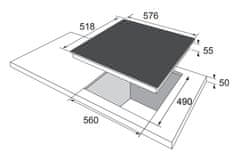 Amica sklokeramická deska DS 6401 B - zánovní